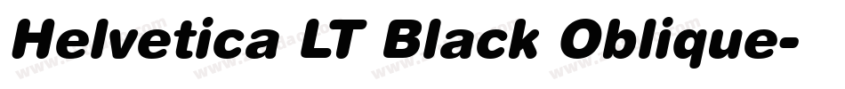 Helvetica LT Black Oblique字体转换